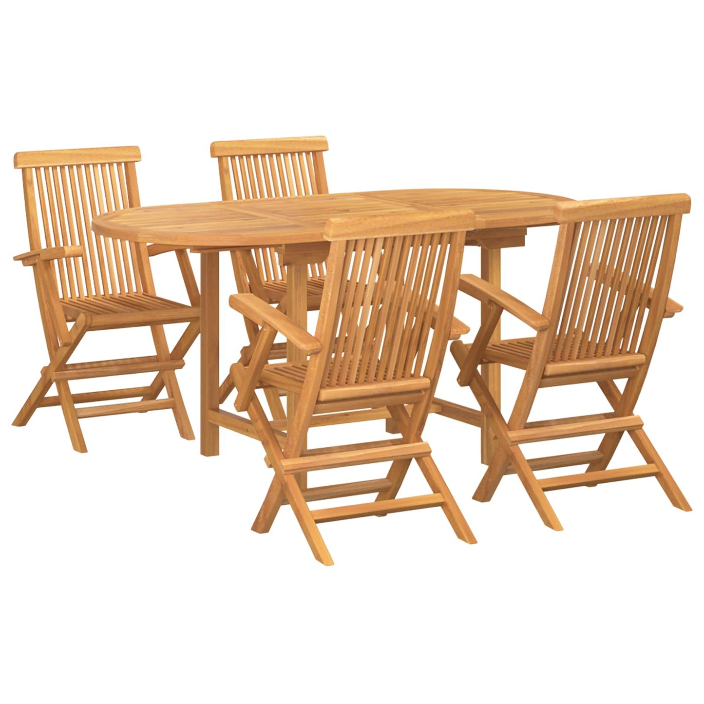 Conjunto De Comedor De Jardín 7 Pcs Marrón