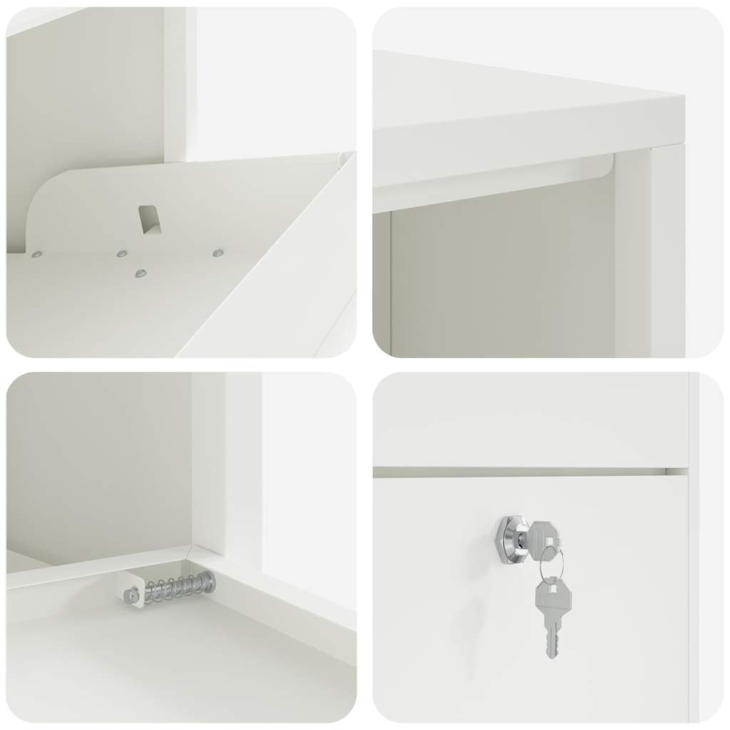 Caja De Entrega De Paquetes Con Puerta 44 X 22 X 82 Cm Acero