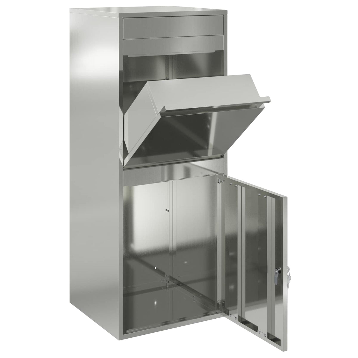 Caja De Entrega De Paquetes Plateado 41 X 38 X 103 Cm