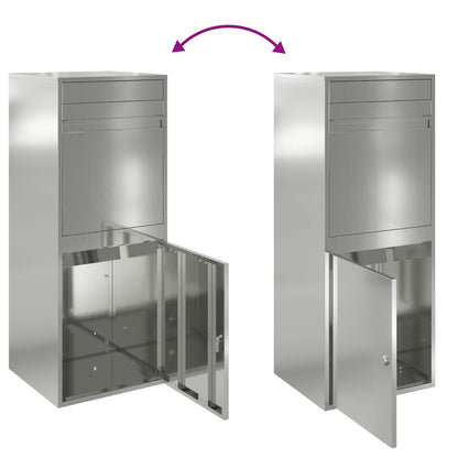 Caja De Entrega De Paquetes Plateado 41 X 38 X 103 Cm