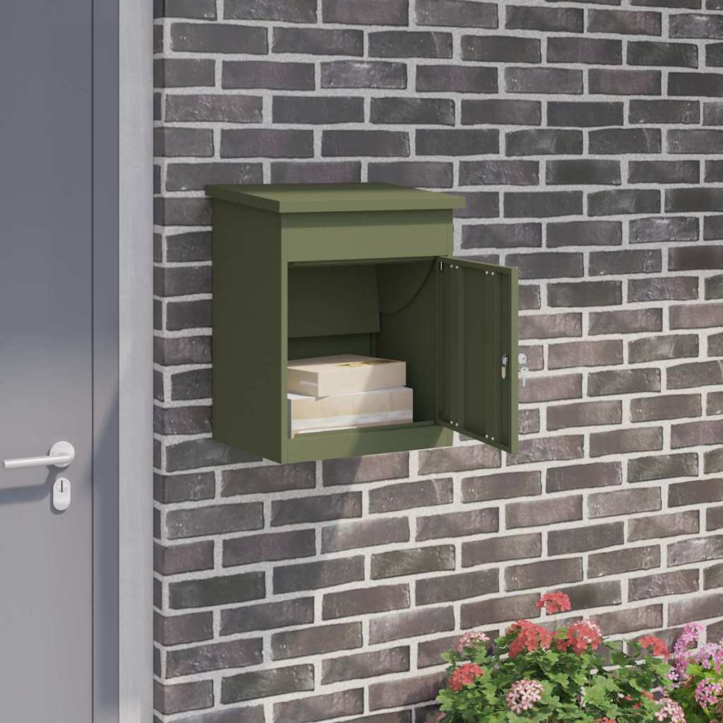 Caja De Entrega De Paquetes Con Puerta Negro 47,5 X 38 X 59 Cm