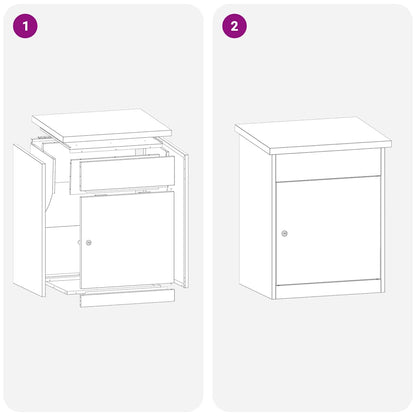 Caja De Entrega De Paquetes Con Puerta Negro 47,5 X 38 X 59 Cm