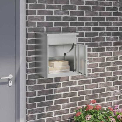 Caja De Entrega De Paquetes Con Puerta Negro 47,5 X 38 X 59 Cm