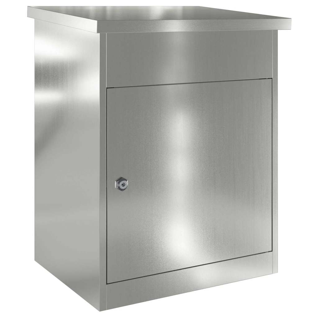 Caja De Entrega De Paquetes Con Puerta Negro 47,5 X 38 X 59 Cm