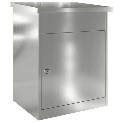 Caja De Entrega De Paquetes Con Puerta Negro 47,5 X 38 X 59 Cm