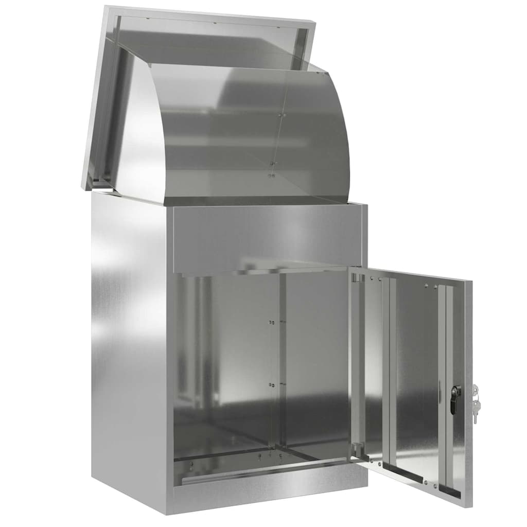 Caja De Entrega De Paquetes Con Puerta Negro 47,5 X 38 X 59 Cm