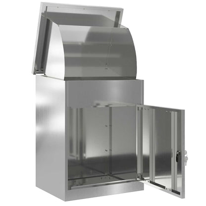 Caja De Entrega De Paquetes Con Puerta Negro 47,5 X 38 X 59 Cm