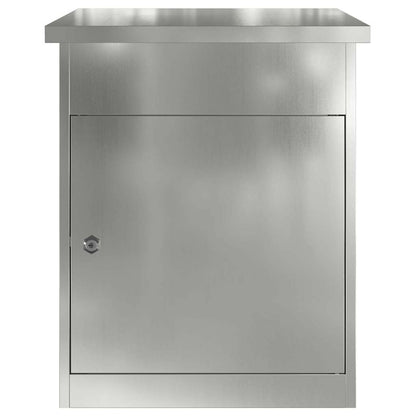 Caja De Entrega De Paquetes Con Puerta Negro 47,5 X 38 X 59 Cm