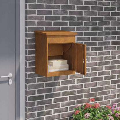 Caja De Entrega De Paquetes Con Puerta Negro 47,5 X 38 X 59 Cm