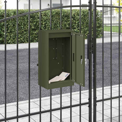 Buzón Con Puerta Oxidado 30 X 20 X 55 Cm Acero Autopatinable