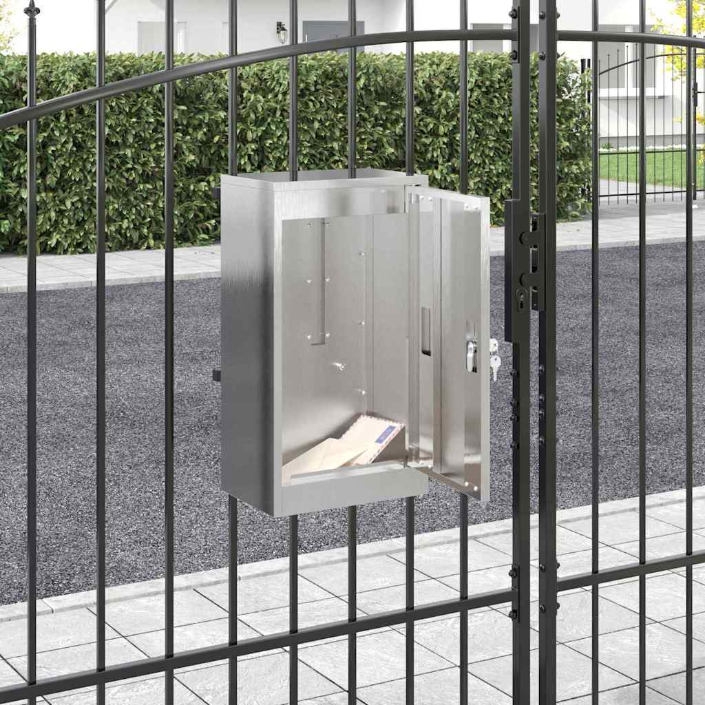 Buzón Con Puerta Oxidado 30 X 20 X 55 Cm Acero Autopatinable