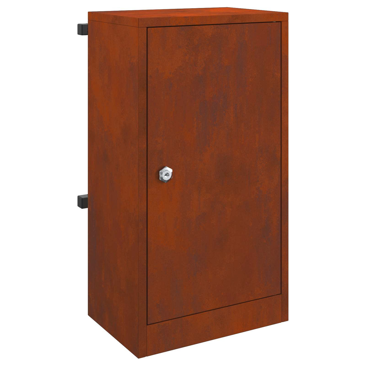 Buzón Con Puerta Oxidado 30 X 20 X 55 Cm Acero Autopatinable