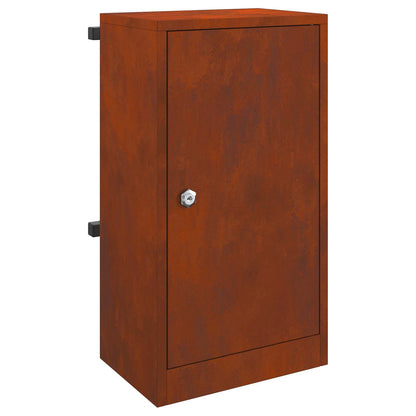 Buzón Con Puerta Oxidado 30 X 20 X 55 Cm Acero Autopatinable