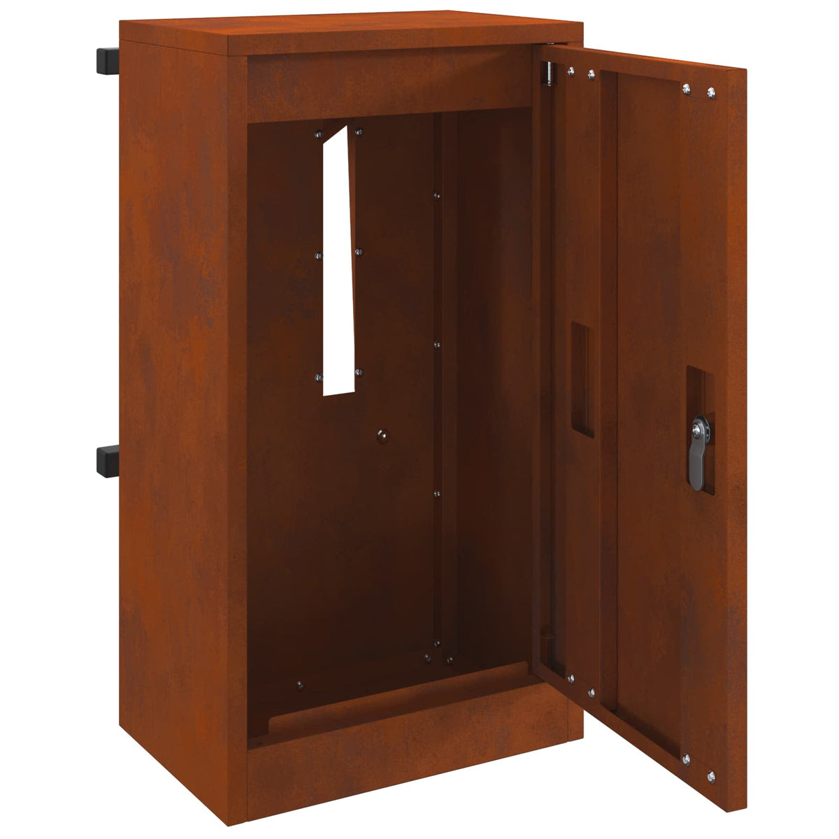 Buzón Con Puerta Oxidado 30 X 20 X 55 Cm Acero Autopatinable