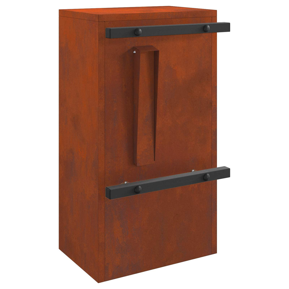 Buzón Con Puerta Oxidado 30 X 20 X 55 Cm Acero Autopatinable