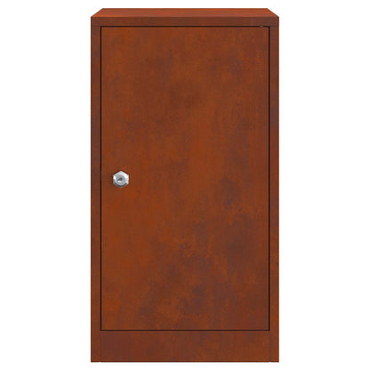 Buzón Con Puerta Oxidado 30 X 20 X 55 Cm Acero Autopatinable