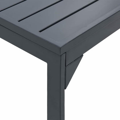 Mesa De Cena Exterior Plegable Antracita 210 X 90 X 73 Cm Acero