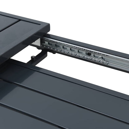 Mesa De Cena Exterior Plegable Antracita 210 X 90 X 73 Cm Acero