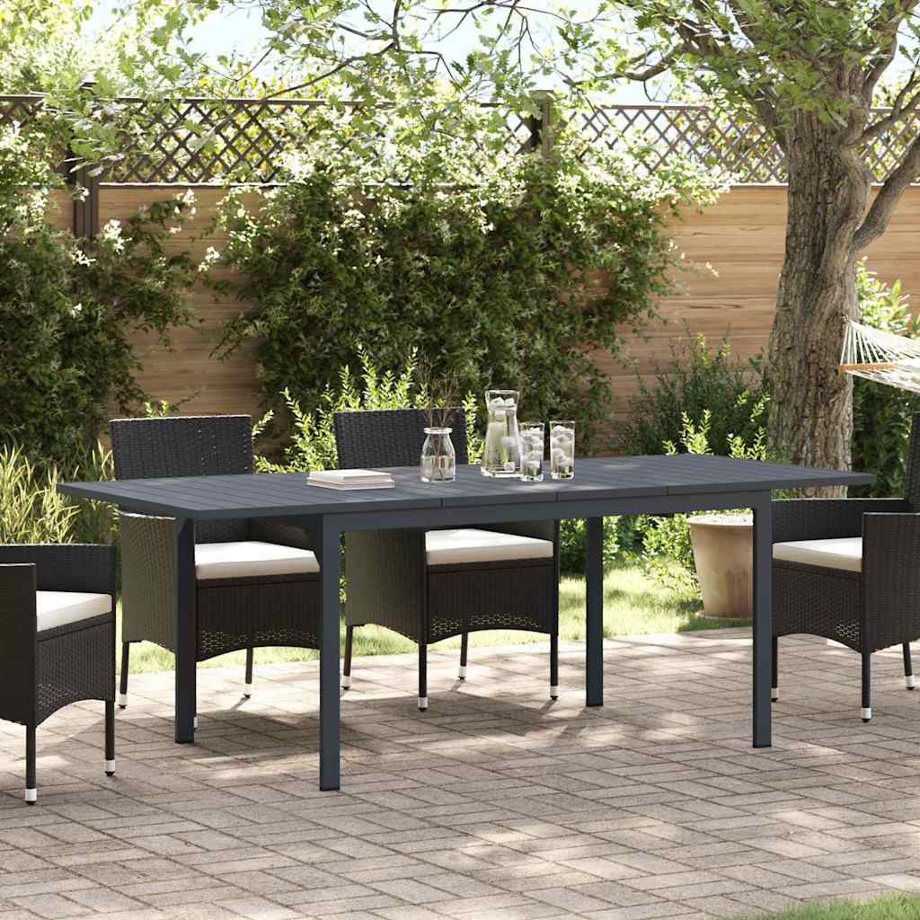 Mesa De Cena Exterior Plegable Antracita 210 X 90 X 73 Cm Acero