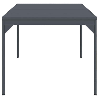Mesa De Cena Exterior Plegable Antracita 210 X 90 X 73 Cm Acero