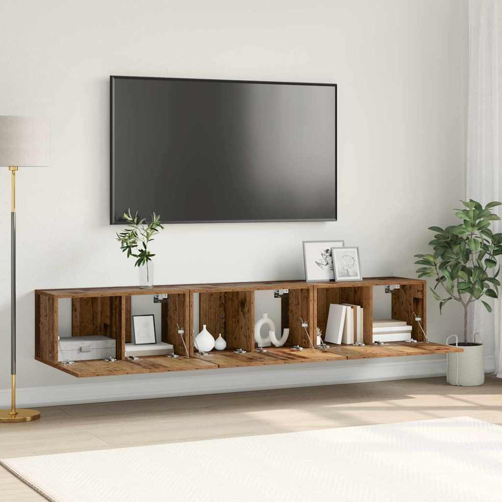 Conjunto De Mueble De Tv 3 Pcs Marrón 60 X 30 X 30 Cm
