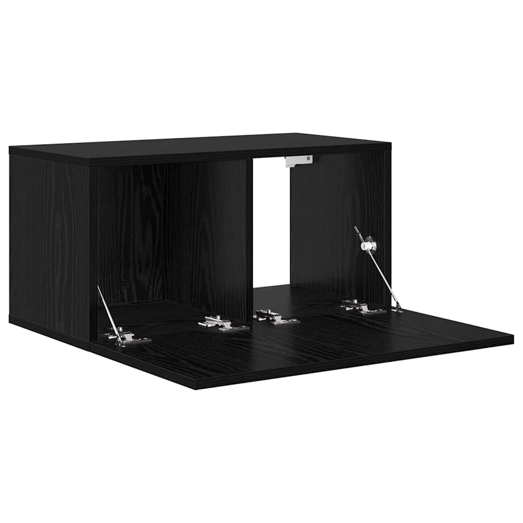 Conjunto De Mueble De Tv Negro 60 X 30 X 30 Cm