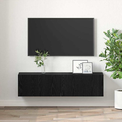Conjunto De Mueble De Tv 2 Pcs Negro 60 X 30 X 30 Cm