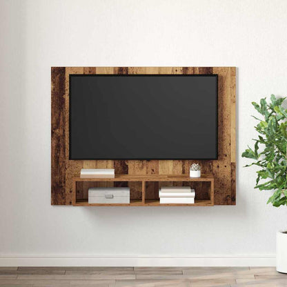 Conjunto De Mueble De Tv Madera Envejecida 120 X 23,5 X 90 Cm