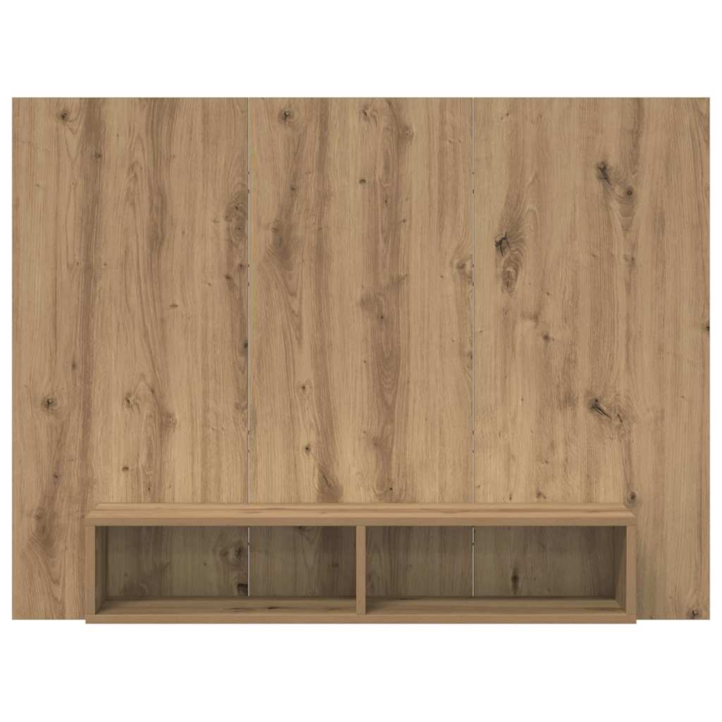 Conjunto De Mueble De Tv Roble Artesanal 120 X 23,5 X 90 Cm