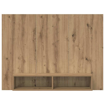 Conjunto De Mueble De Tv Roble Artesanal 120 X 23,5 X 90 Cm