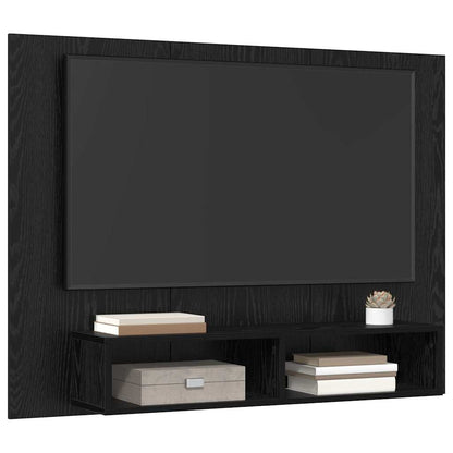 Conjunto De Mueble De Tv Roble Negro 120 X 23,5 X 90 Cm