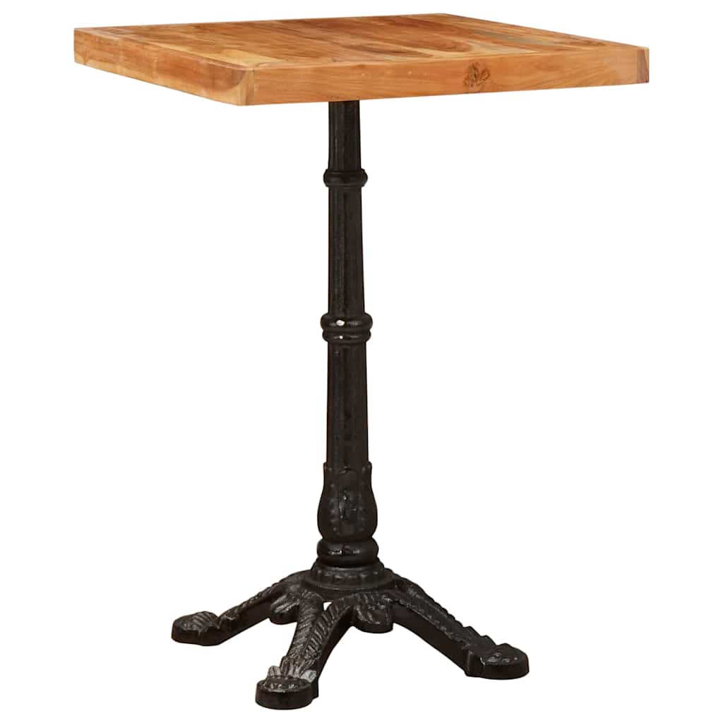 Mesa De Bistró Madera De Acacia Sólida Marrón