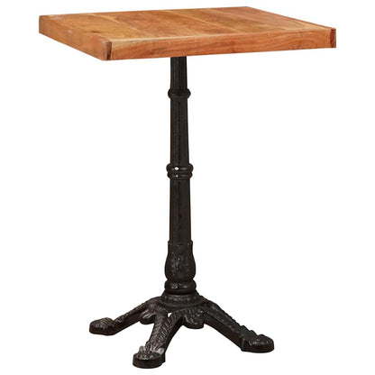Mesa De Bistró Madera De Acacia Sólida Marrón