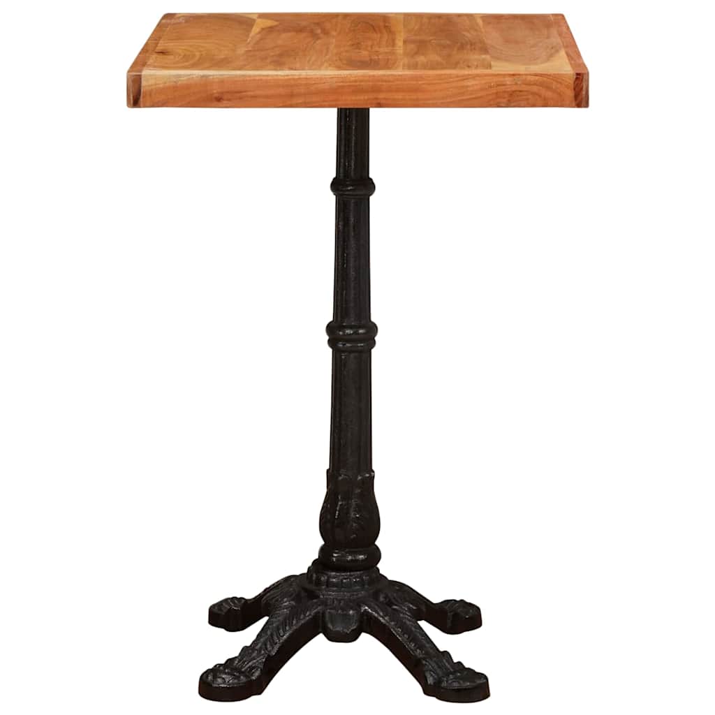 Mesa De Bistró Madera De Acacia Sólida Marrón