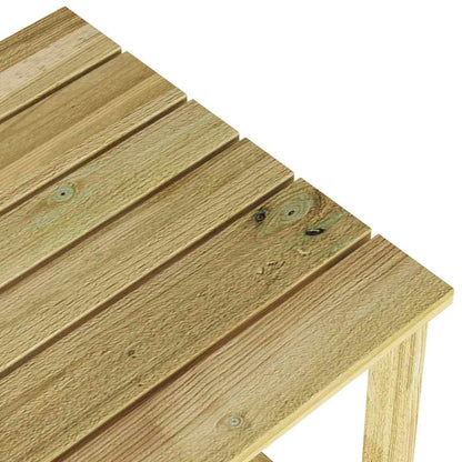 Mesa Natural 50,5 X 50 X 46 Cm Madera De Pino Impregnada
