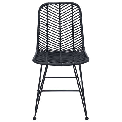 Silla De Comedor 2 Uds. Ratan E Hierro 44 X 54.5 X 85 Cm