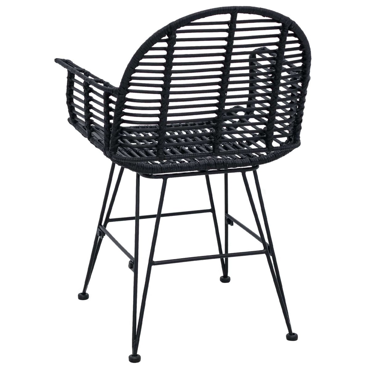 Silla De Comedor 2 Uds. Ratan E Hierro 57 X 55 X 85 Cm