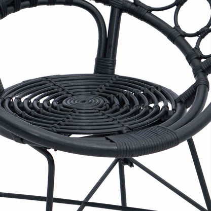 Silla De Comedor 2 Uds. Ratan E Hierro 54 X 65 X 82 Cm