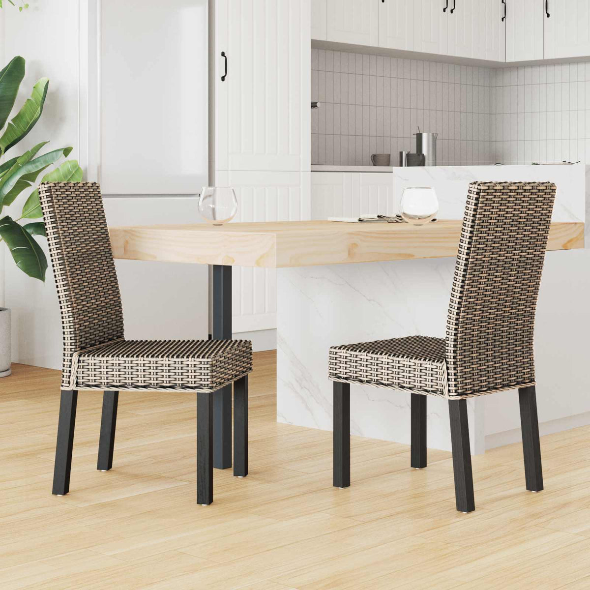 Silla De Comedor Gendt 2 Uds. Lavado Negro 45 X 54 X 93 Cm