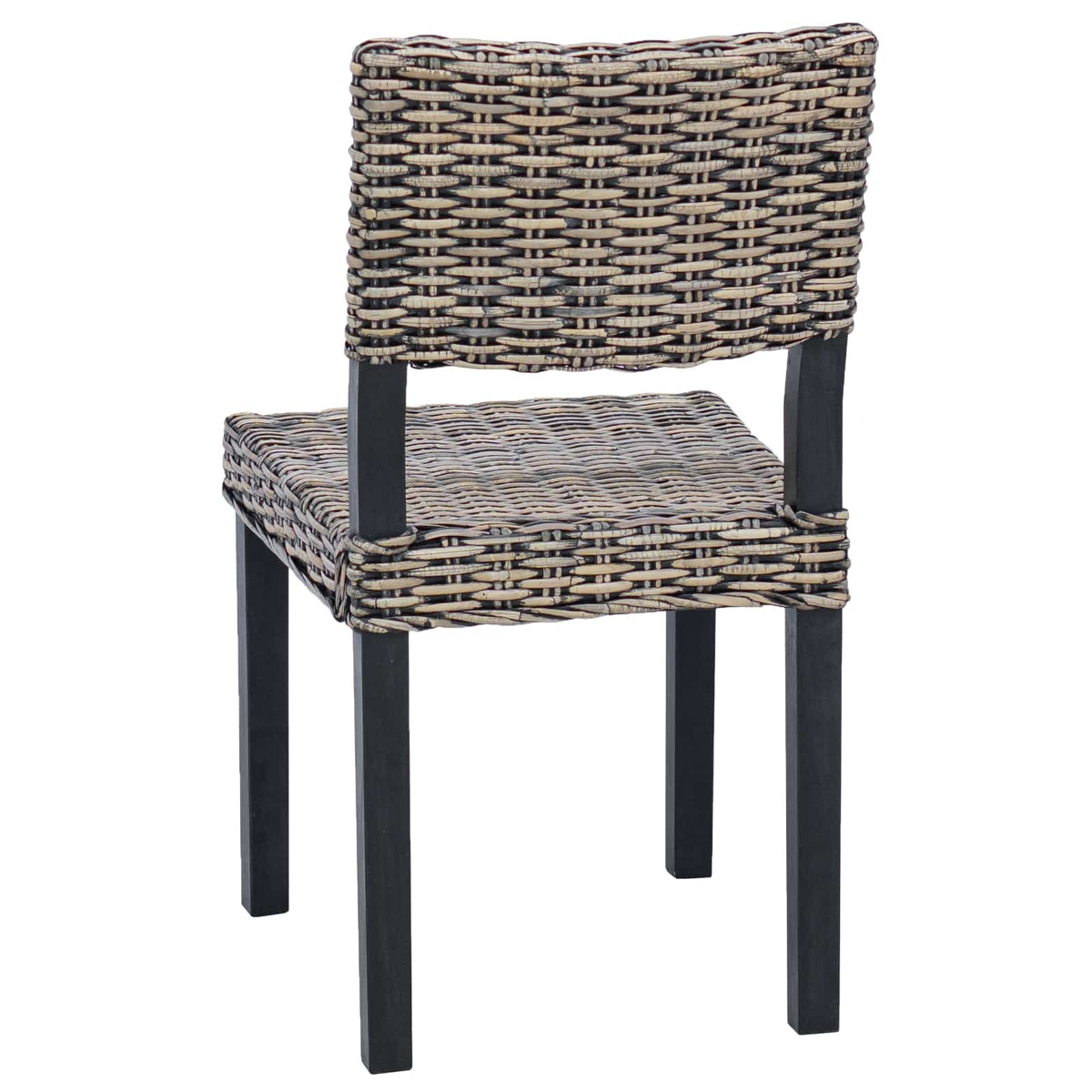 Silla De Comedor Gendt 2 Uds. Ratán Kubu Lavado Negro