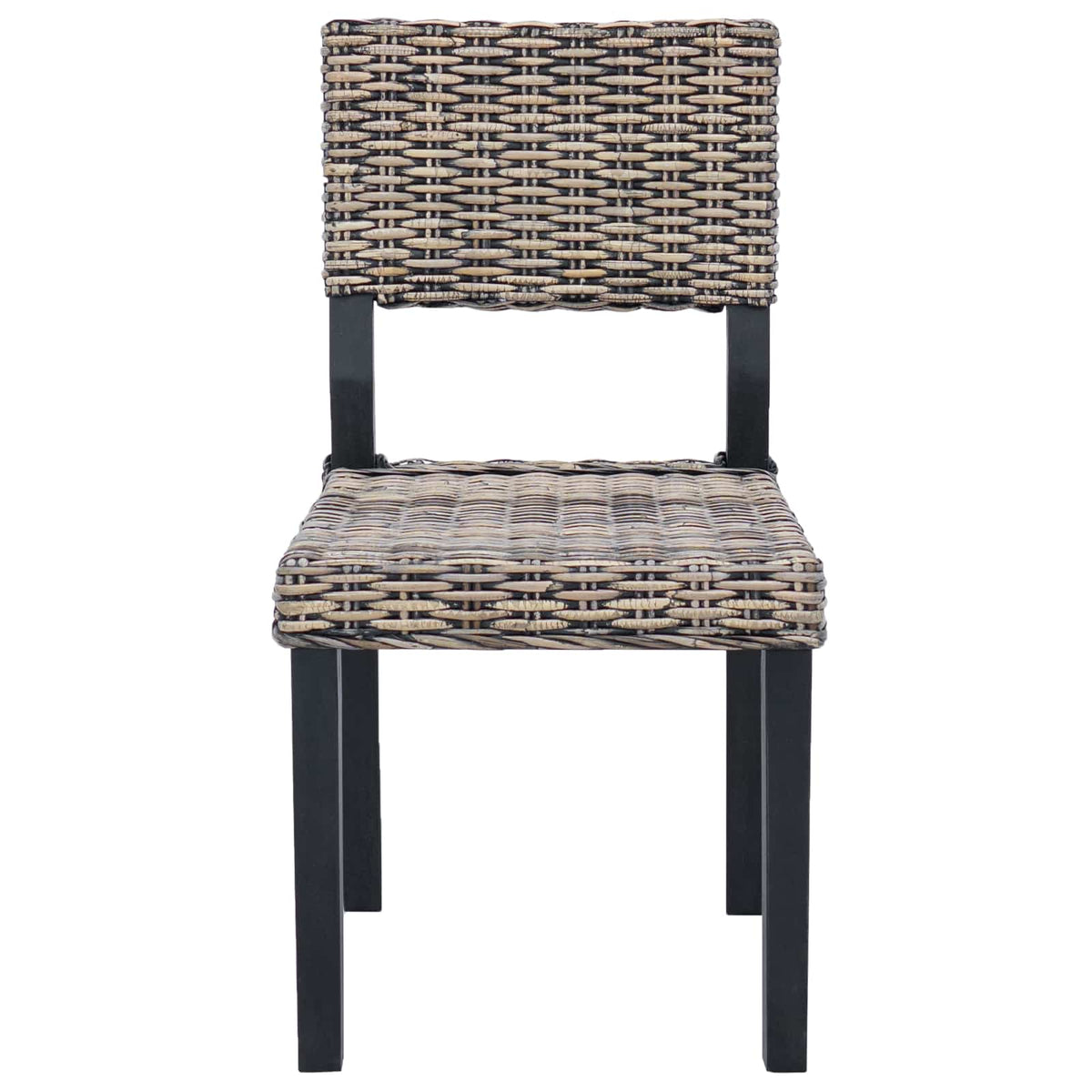 Silla De Comedor Gendt 2 Uds. Ratán Kubu Lavado Negro