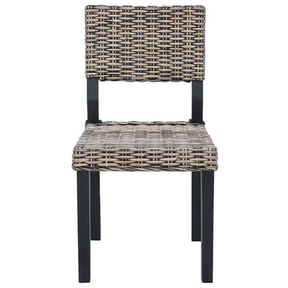 Silla De Comedor Gendt 2 Uds. Ratán Kubu Lavado Negro