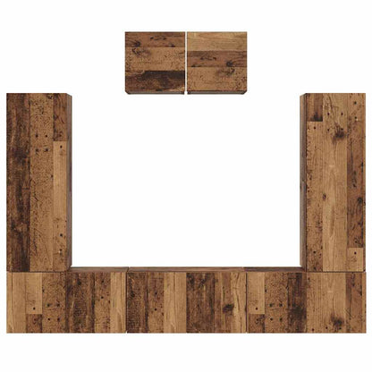 Conjunto De Mueble De Tv 7 Pcs