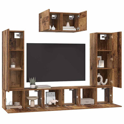 Conjunto De Mueble De Tv 7 Pcs