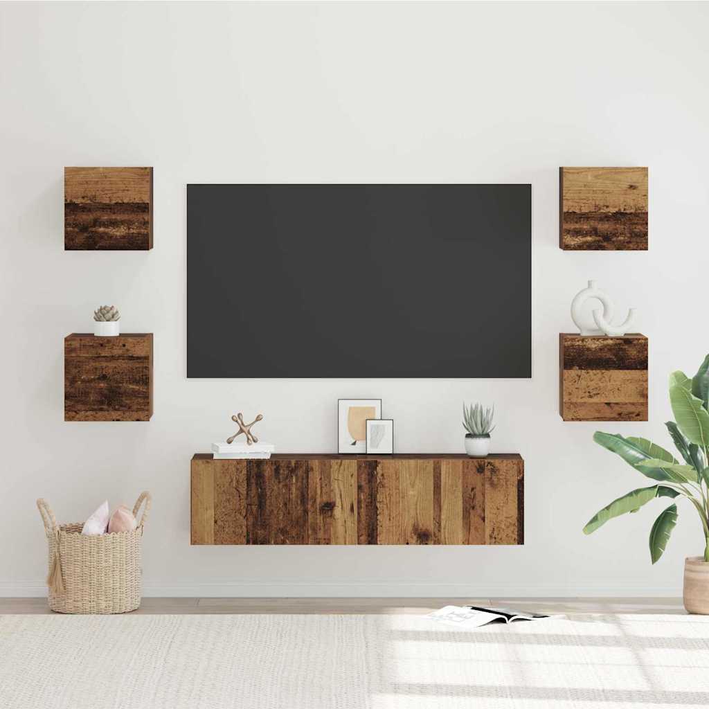 Conjunto De Mueble De Tv 7 Pcs
