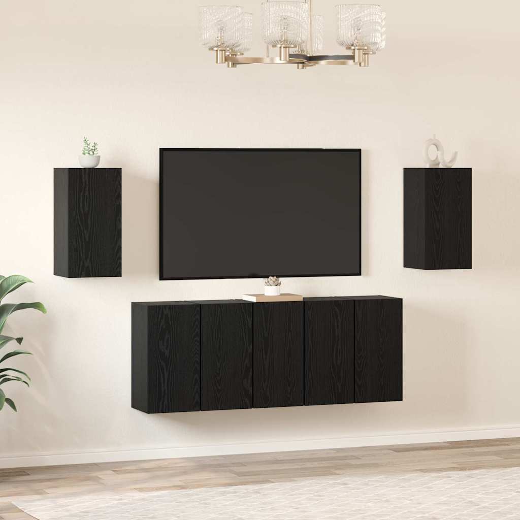 Conjunto De Mueble De Tv 7 Pcs 30,5 X 30 X 60 Cm