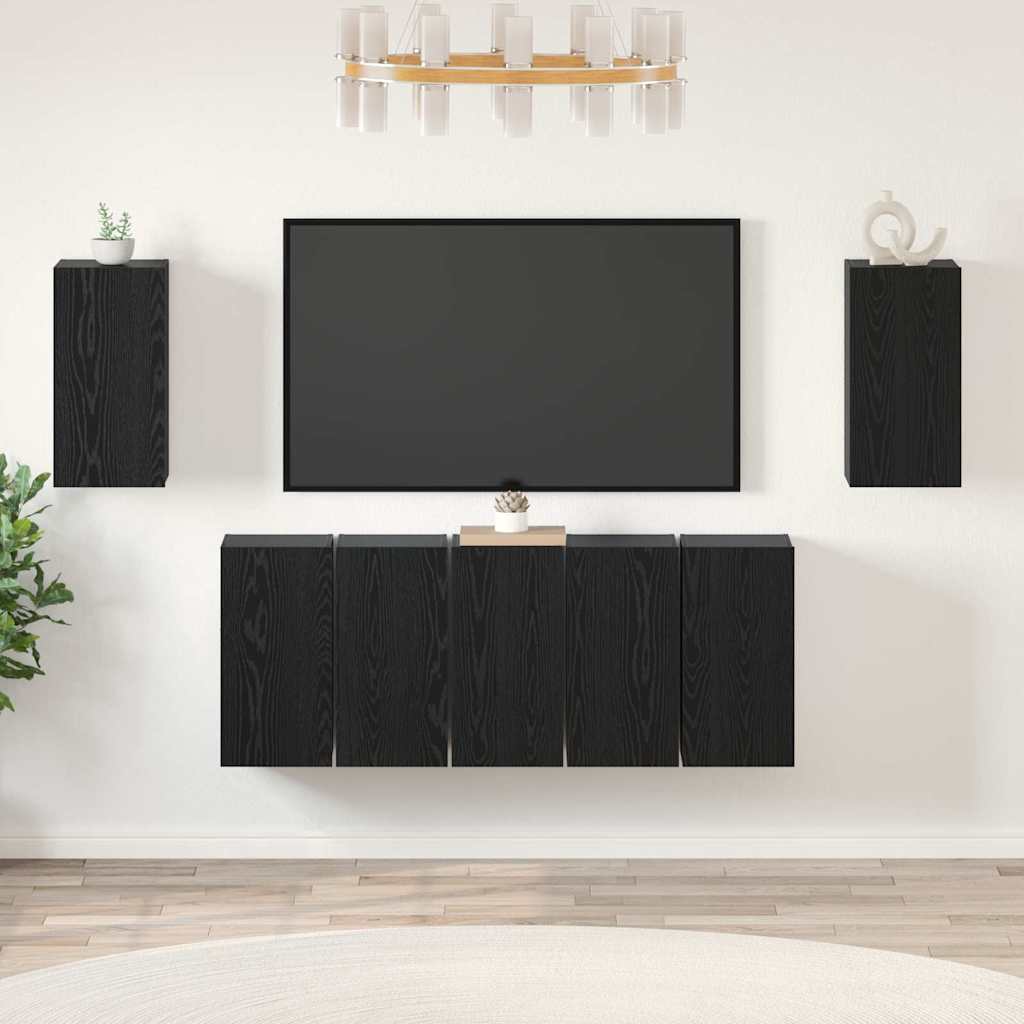 Conjunto De Mueble De Tv 7 Pcs 30,5 X 30 X 60 Cm