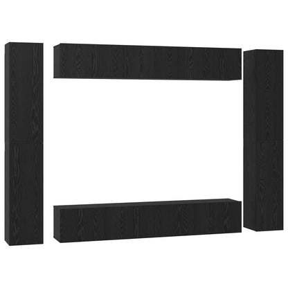 Conjunto De Mueble De Tv Montada En La Pared 10 Pcs