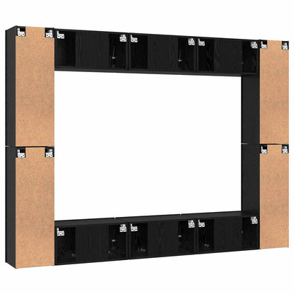 Conjunto De Mueble De Tv Montada En La Pared 10 Pcs