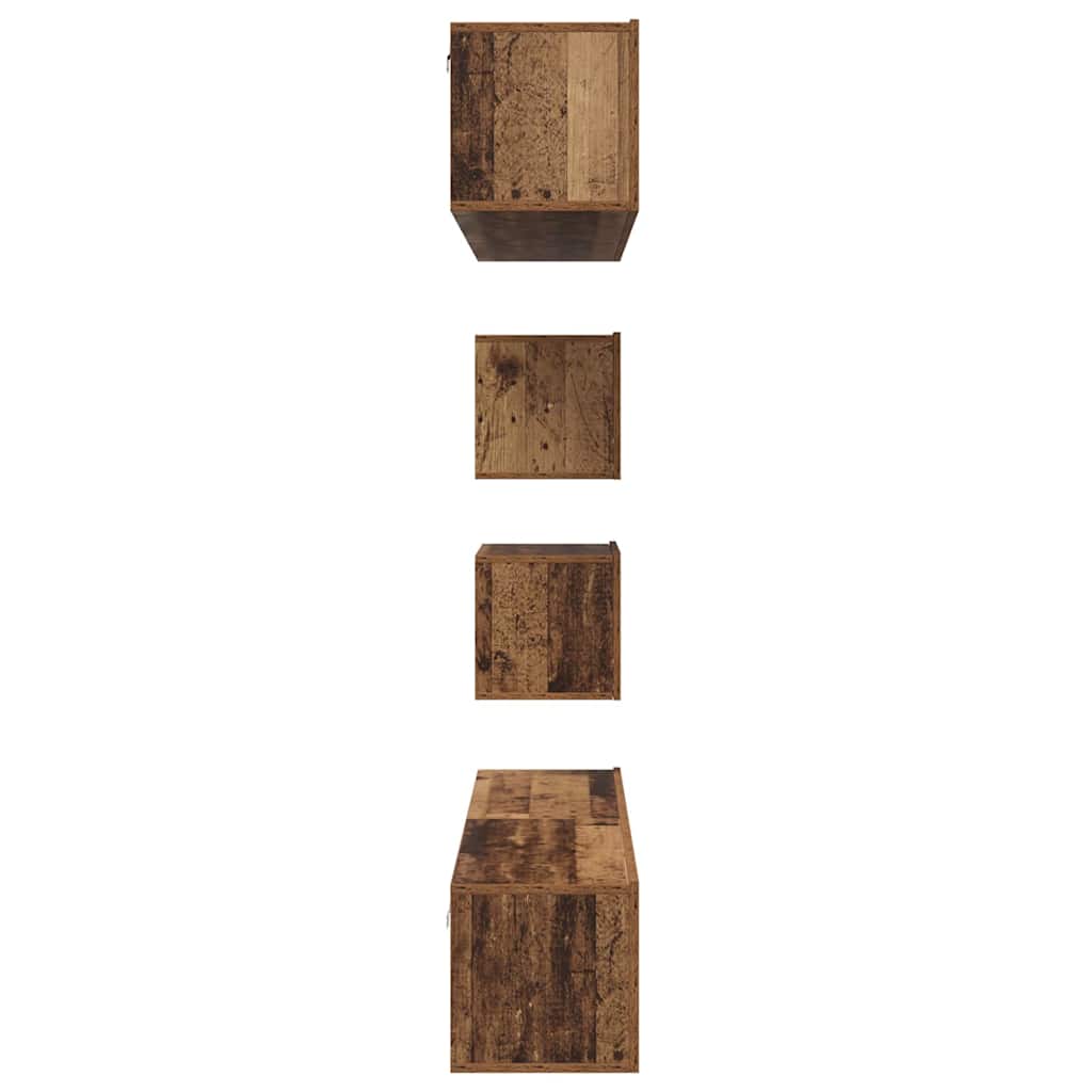Conjunto De Mueble De Tv Montaje En La Pared 6 Pcs